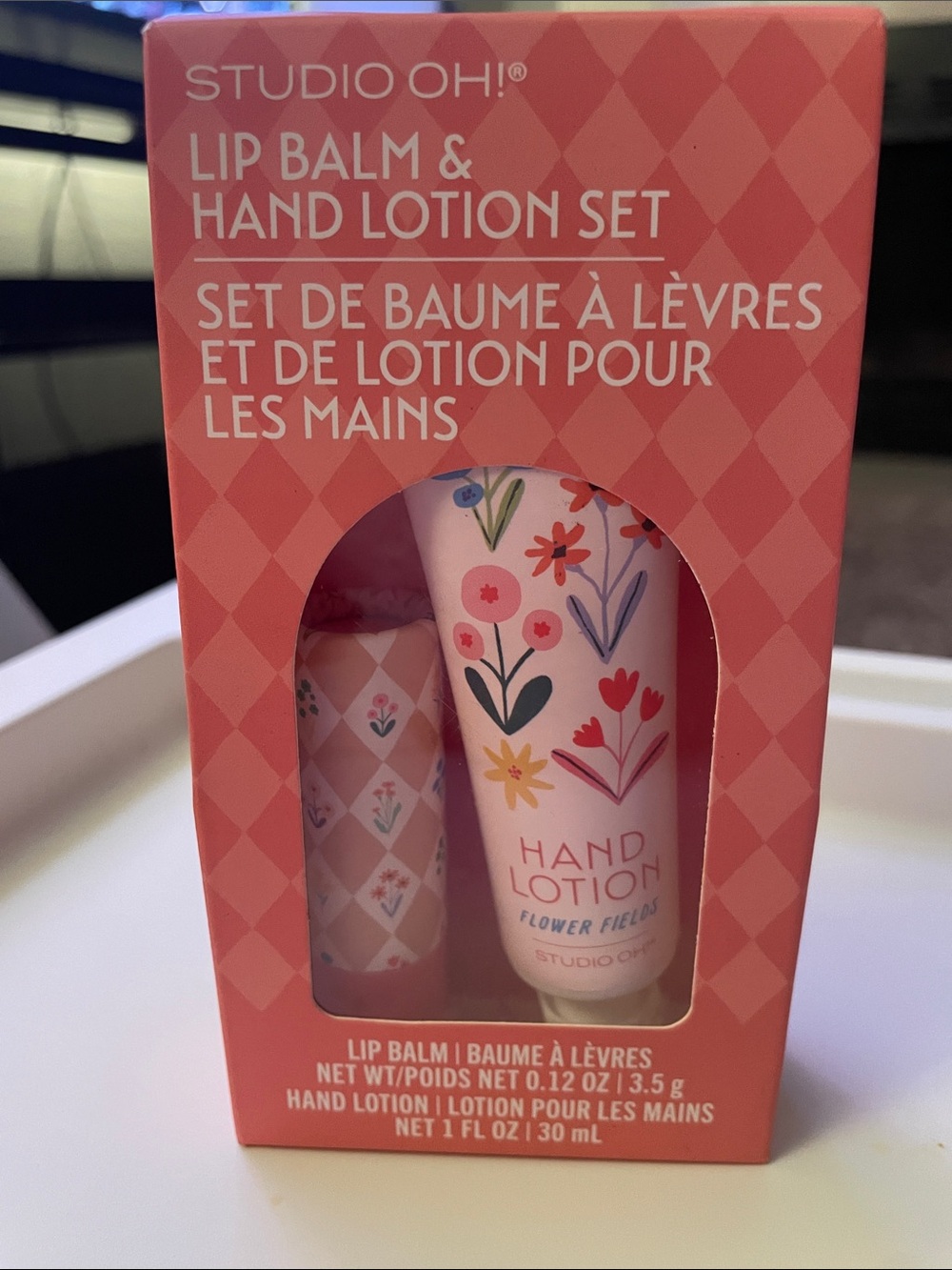 Studio Lip Balm & Hand Lotion Gift Set - Pink Floral